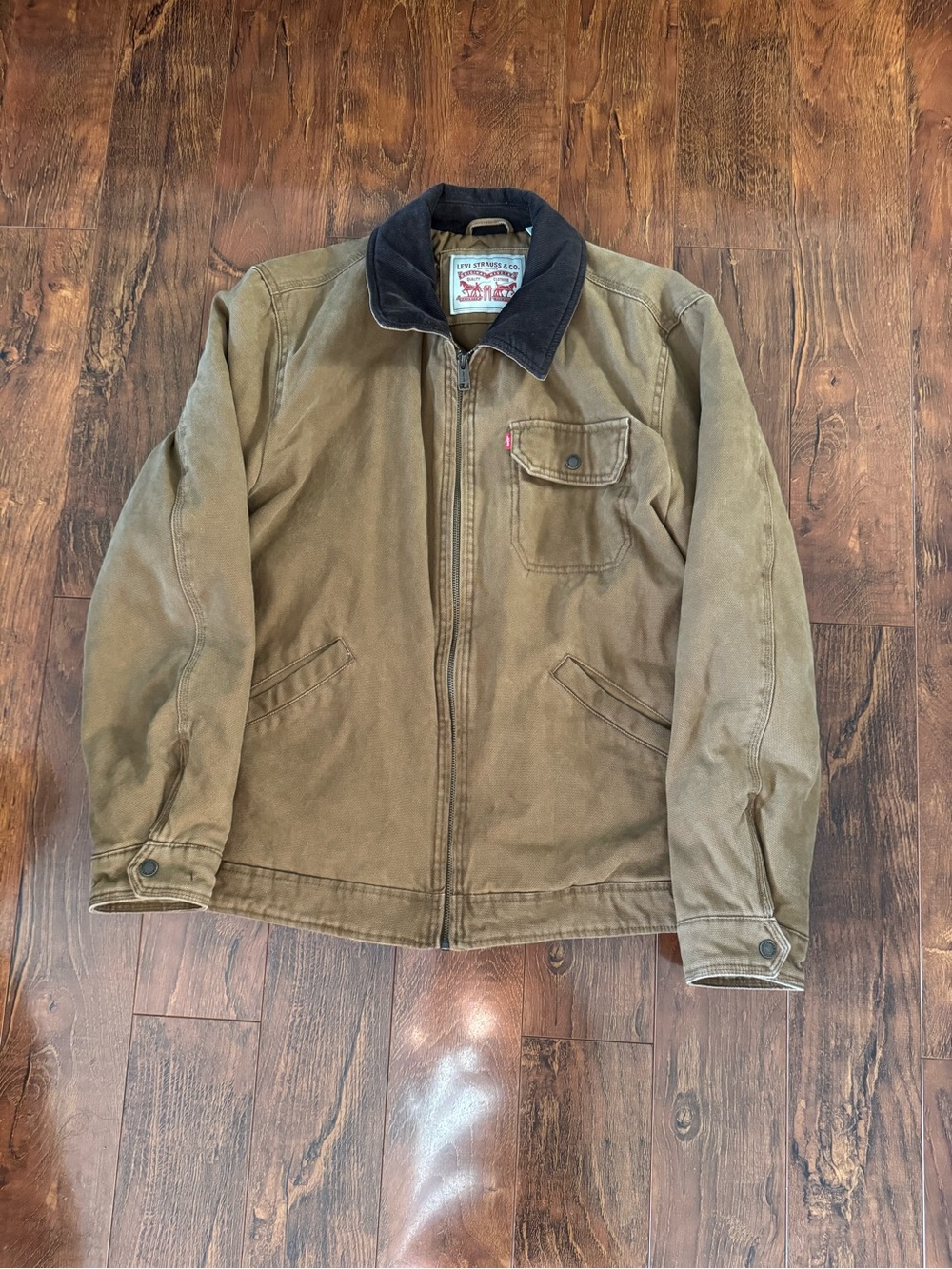 Levi's Brown Field Jacket with Black Cord Collar